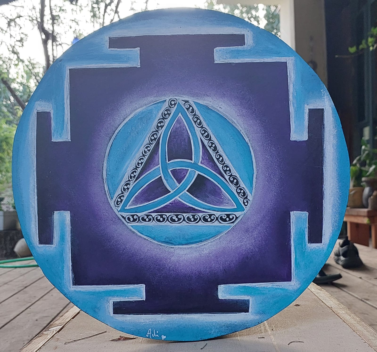 מנדלה כחול תכלת סגול